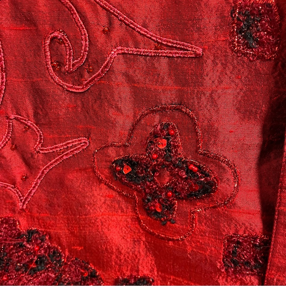 Anage Red Embroidered Jacket, M - Picture 5 of 8